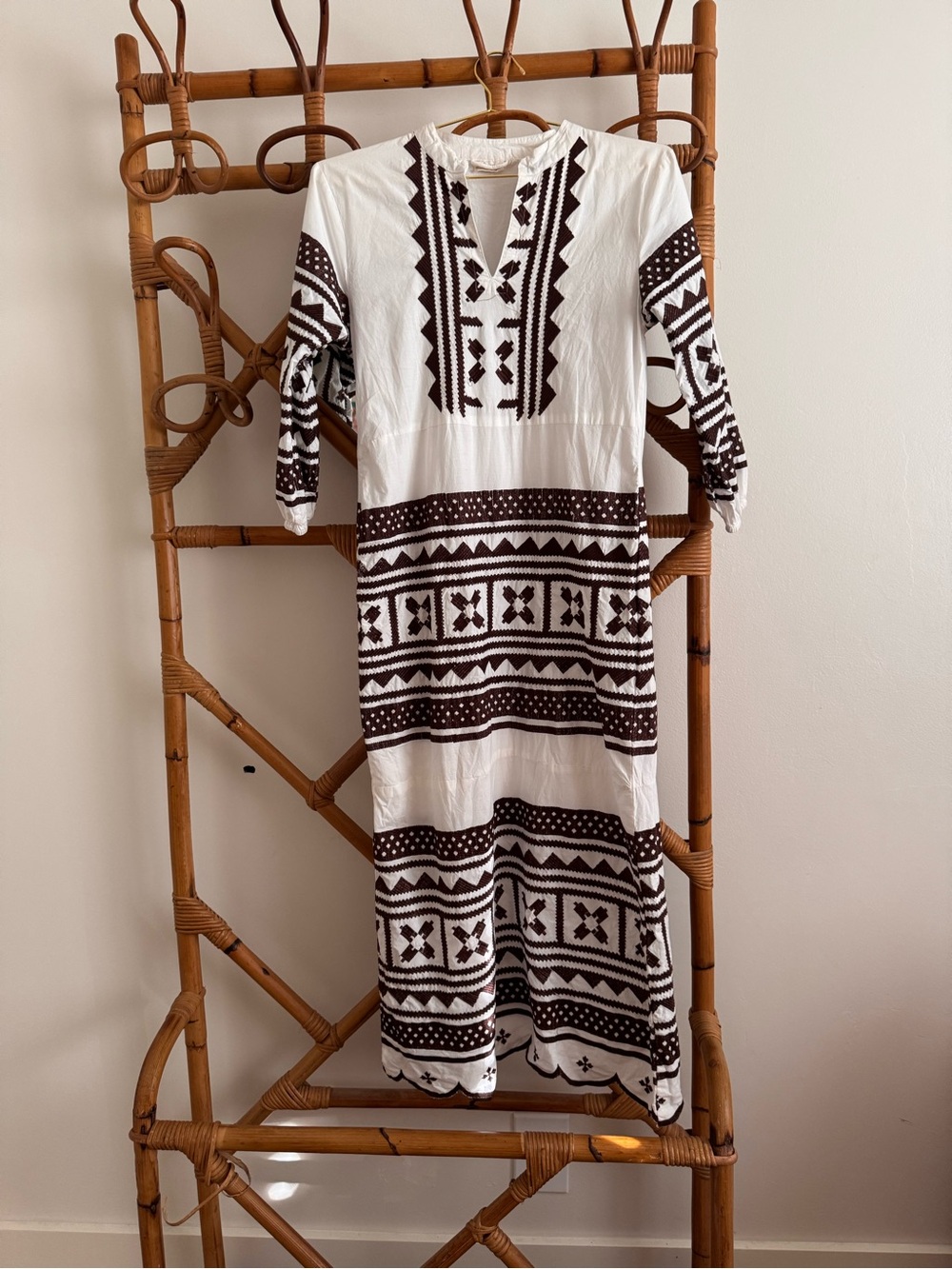 Julia Amory Scalloped Hem Caftan Dress